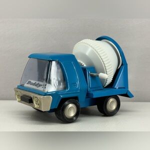 VINTAGE BUDDY L BLUE TILTING CEMENT SMALL MIXER TRUCK Made In Japan
